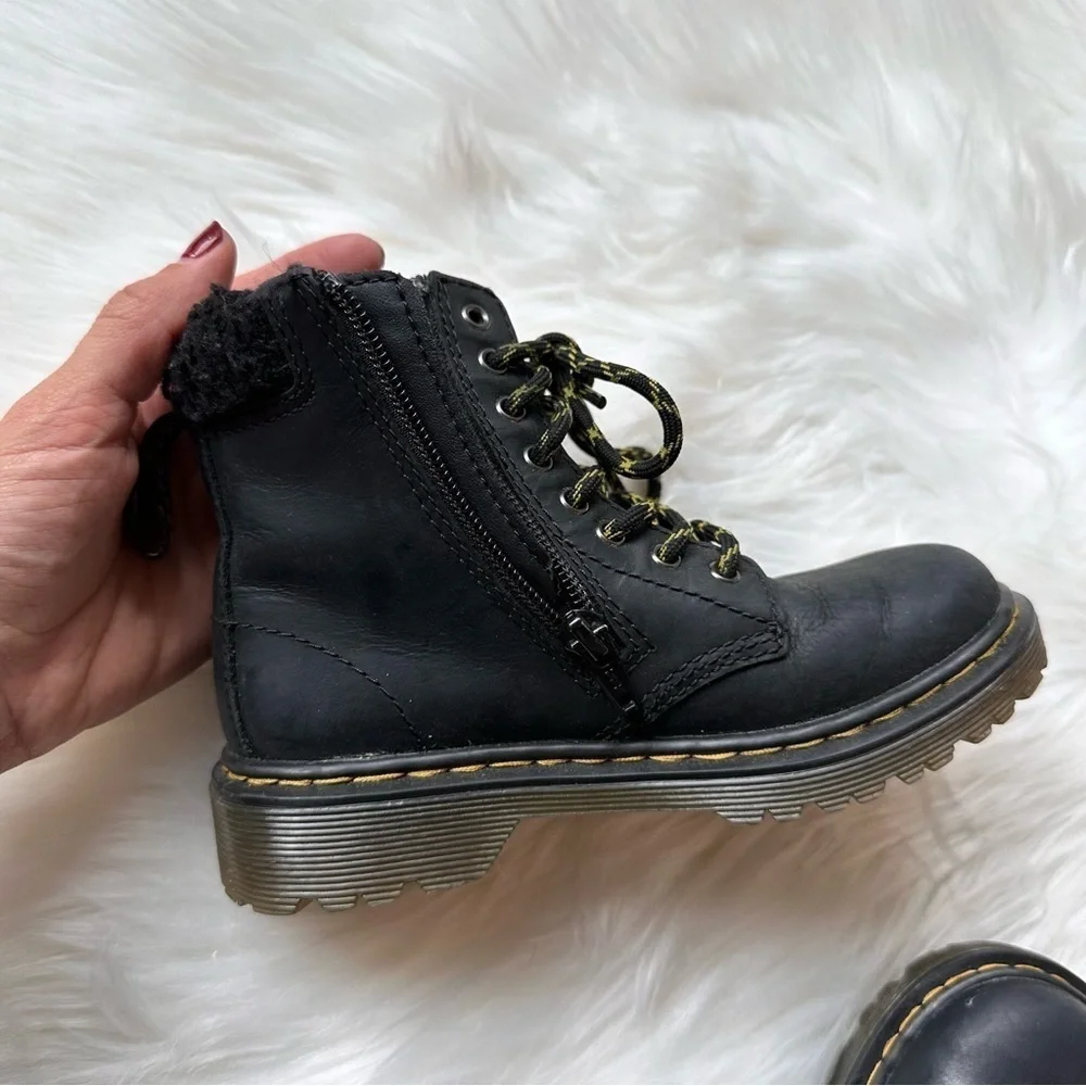 Dr.‎ Martens Unisex 1460 Collar J Black Leather Boots Size 12